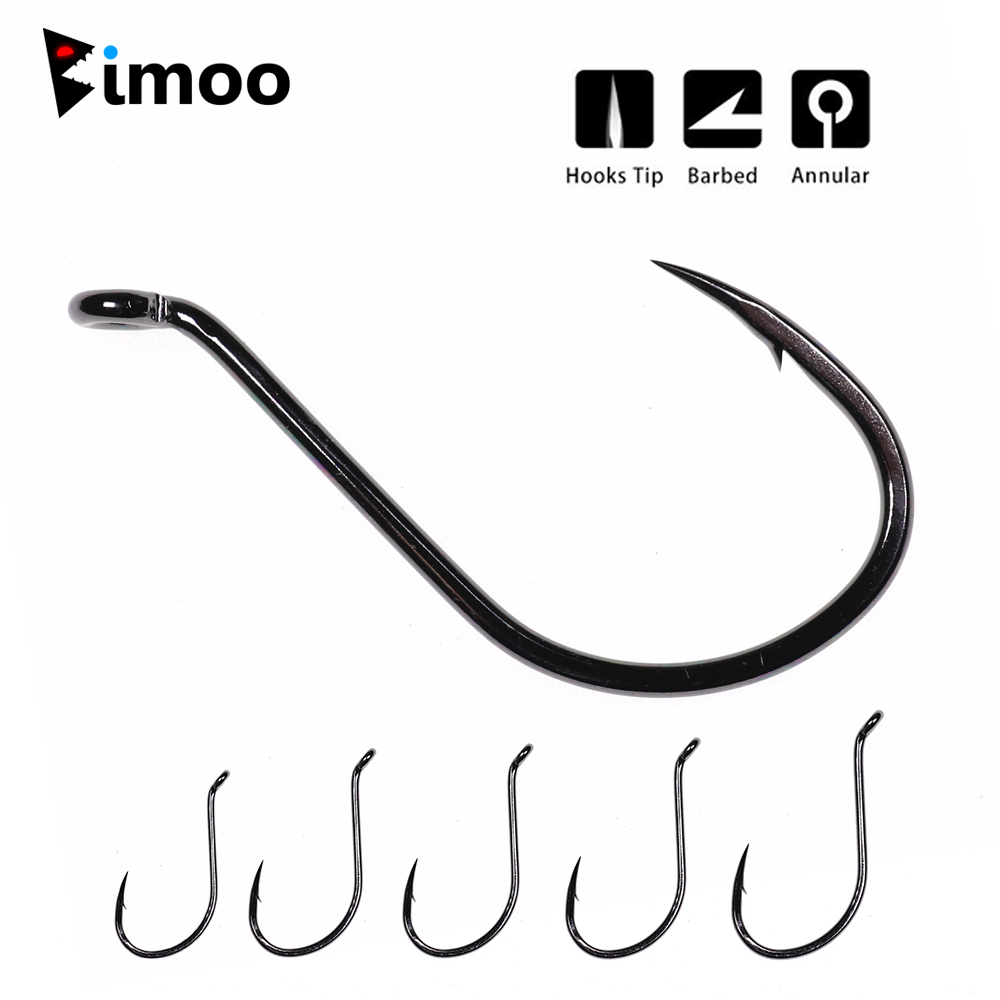 Fishing Hook Barbless - Bimoo 20pcs 오프셋 문어 부리 후크