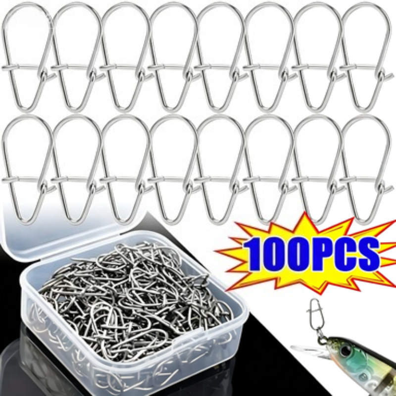 Fishing Hook Stainless Steel - 100개 스테인리스 스틸 낚시 스냅 훅