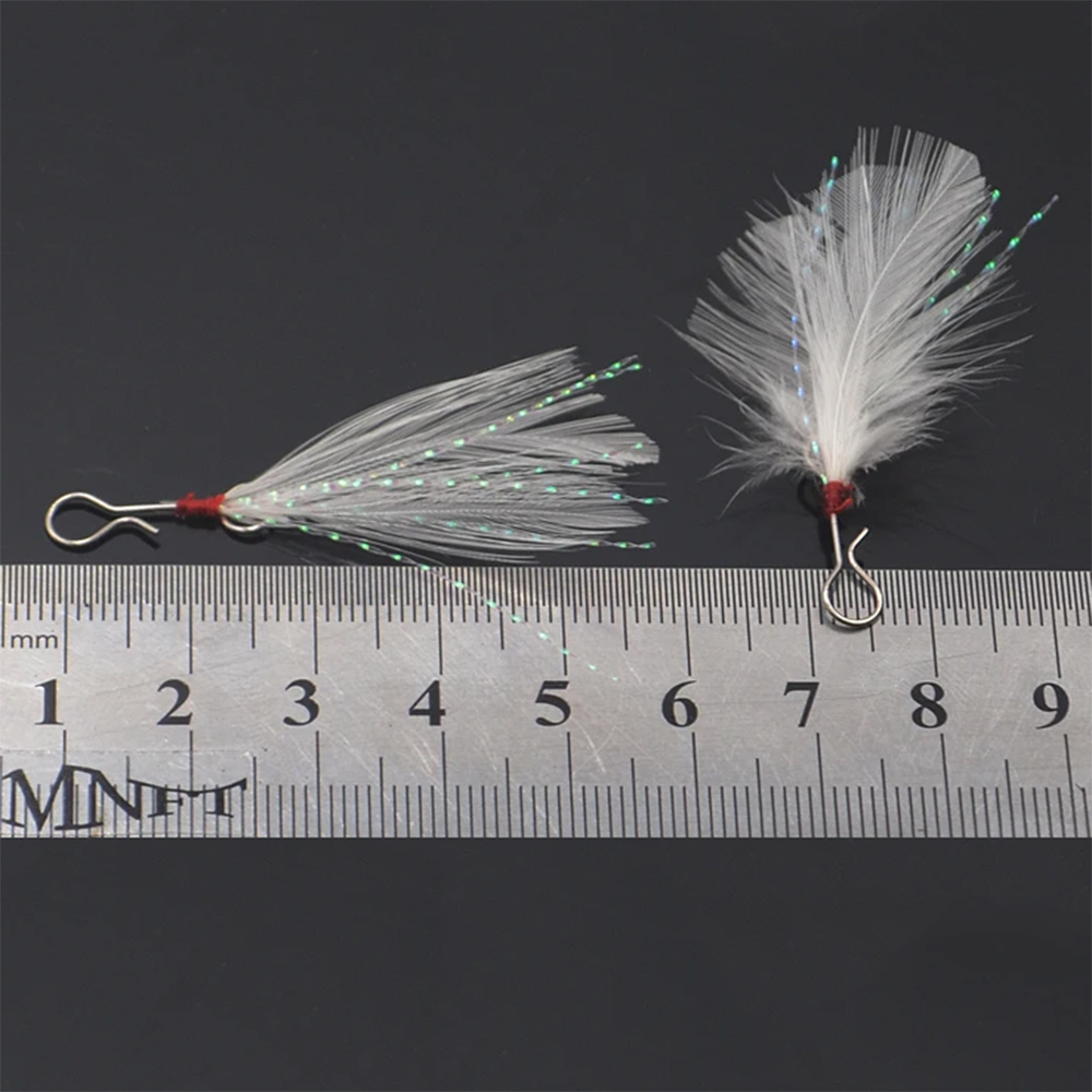 MNFT 10 Pcs 49mm 깃털 루어 펜던트 Blo - Fishing Hook Treble 리뷰 및 가격