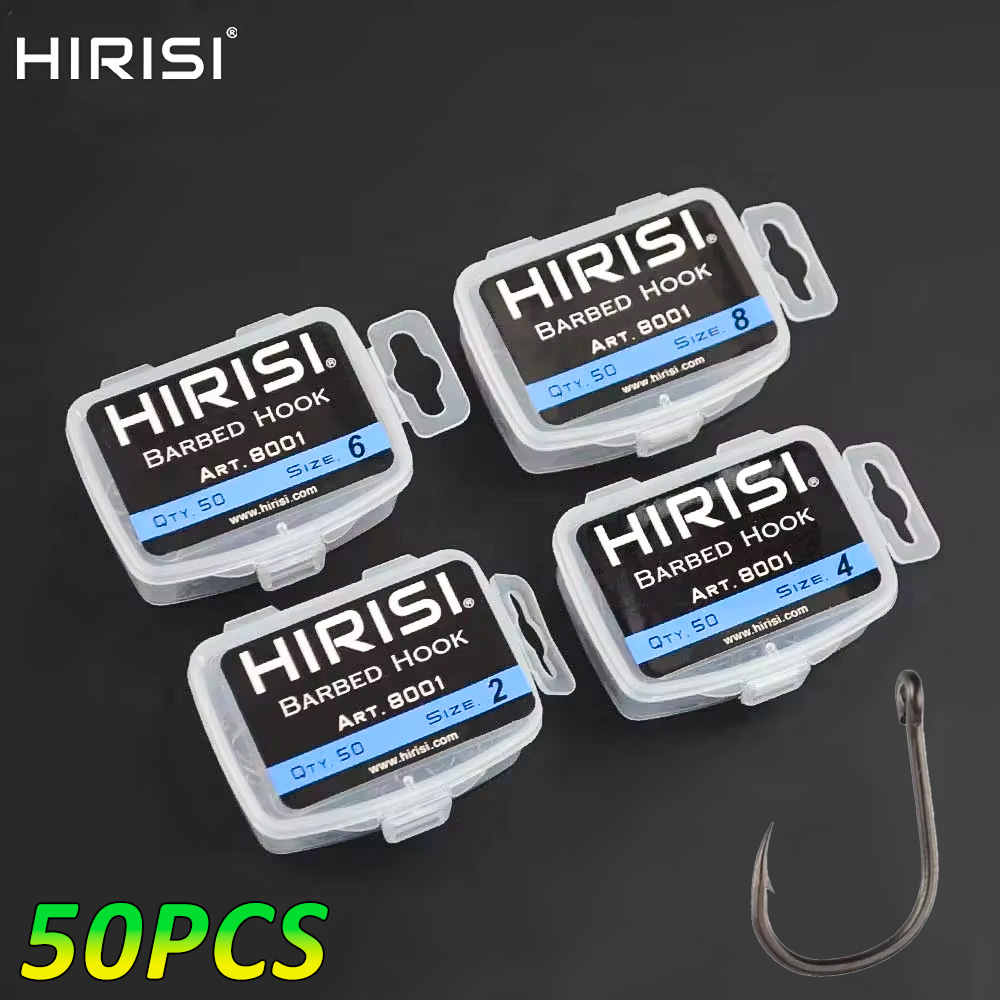Hirisi 50pcs 일본산 고 탄소강 8001로 만 - Fishing Hook Assortment 리뷰 및 가격
