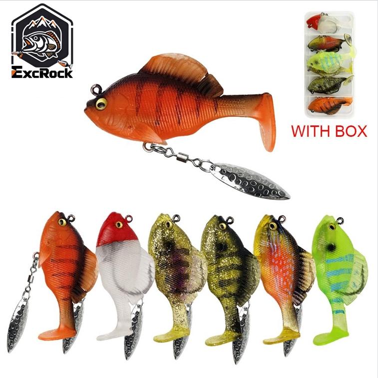 6개입 소프트 낚시 미끼, 사전 조립된 지그 헤드 스윔 - Fishing Hook Weedless 리뷰 및 가격