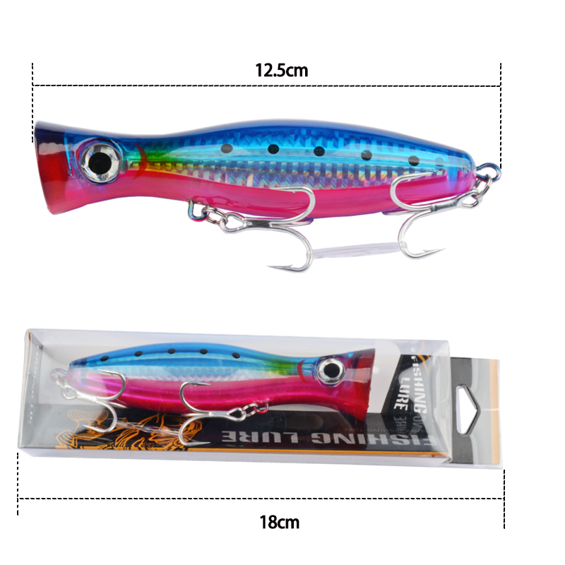 1개 43g 대형 포퍼 플로팅 워블러 낚시 루어 탑워터 - Fishing Hook Treble 리뷰 및 가격
