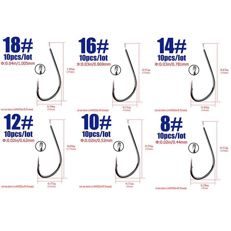 40개 사이즈 1 # -18 #   블랙훅 바닷물 및  - Fishing Hook Barbless 리뷰 및 가격