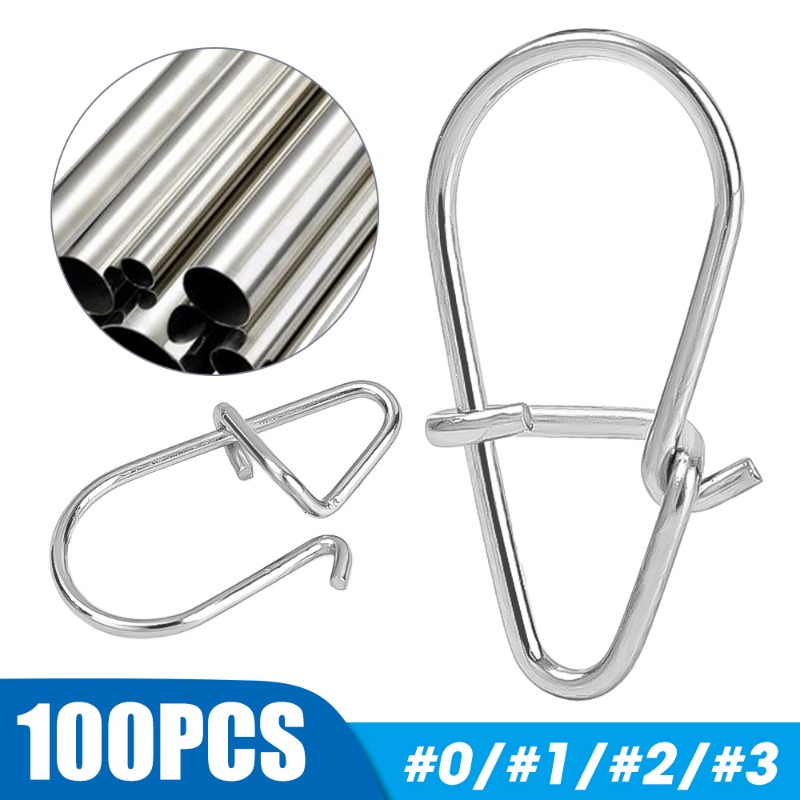 100개 스테인리스 스틸 낚시 스냅 훅 핀 패스트락 클 - Fishing Hook Stainless Steel 리뷰 및 가격